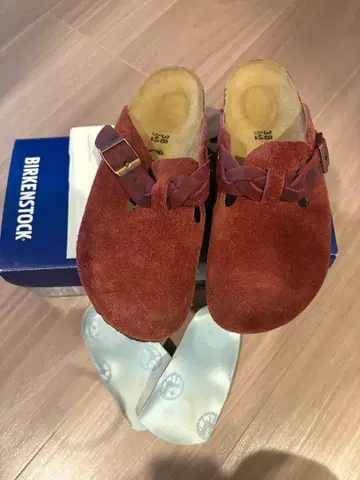 BIRKENSTOCK 빨간색 사보 샌들 38