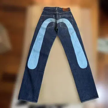 EVISU No2 W25 2004 빅 카모메 스카이블루 페인트 에비수