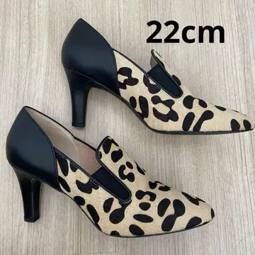 레오파드 무늬 송치 하이힐 22cm
