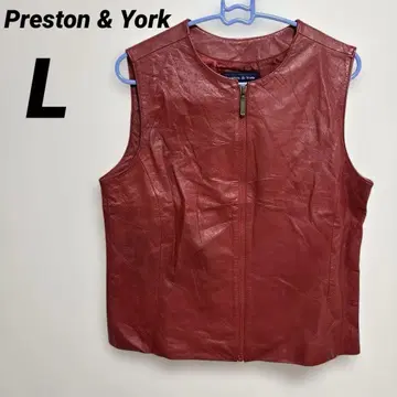Preston & York 레드 가죽 자켓