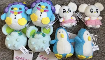 푸니루는 귀여운 슬라임 미니 봉제 인형 키링 전 4종 8개 세트