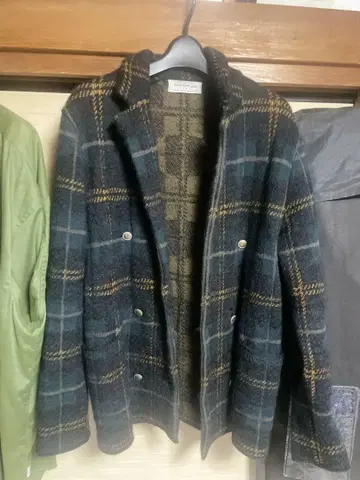 TOMORROWLAND 다크 그린 체크 자켓 xs