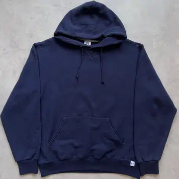 00s RUSSELL 앞 V 후드티 무지 빈티지 러셀 네이비