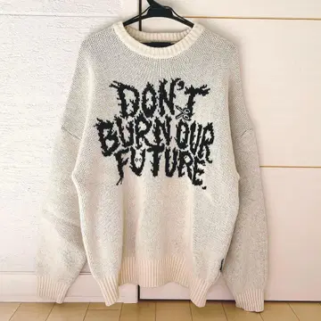 아조바이아조 오버 사이즈 슬로우건 울 니트 스웨터 아이보리