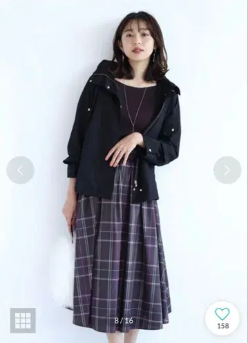 저스 그리티 체크 타프타 스커트 사이즈 1