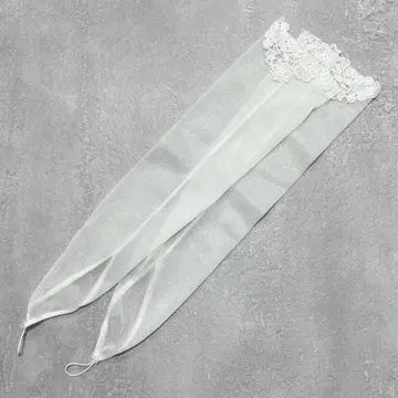 핑거리스 화이트 레이스 롱그로브 오간자 파렐