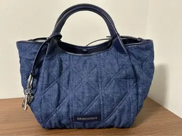 미사용 새상품 엠포리오 아르마니 여성용 퀼팅 숄더백 데님풍