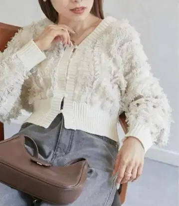 [ 앞뒤 2way ] 프린지 숏 가디건