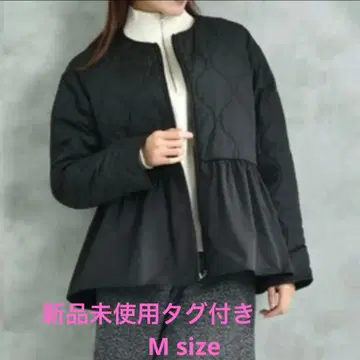 시마무라 페플럼 코트 퀼팅 새상품 M size