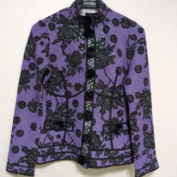 노코오노 노카라 자켓 보라색