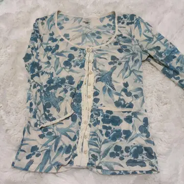 hoss 꽃무늬 리프 무늬 오부 소매 셔츠 S 사이즈