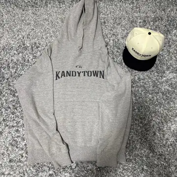 KANDYTOWN 그레이 후드티 캡 세트