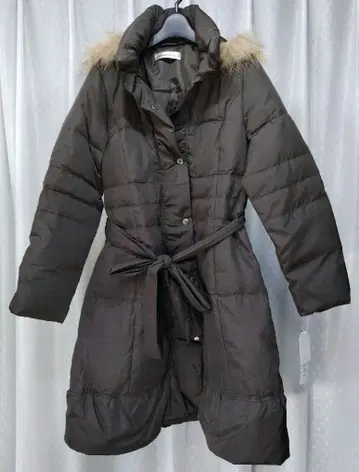 여성용 다운&페더 코트 D 브라운 M 사이즈 B (후드 부착)