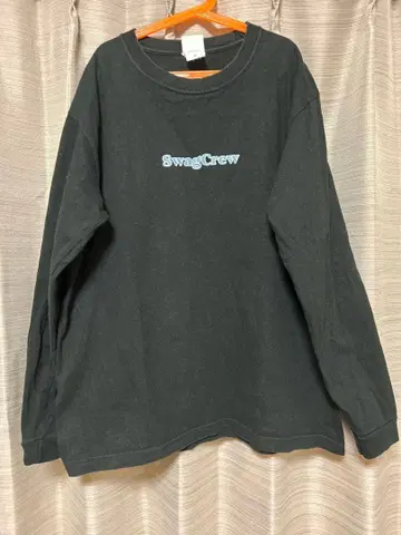 Swag Crew 블랙 롱 T셔츠 M