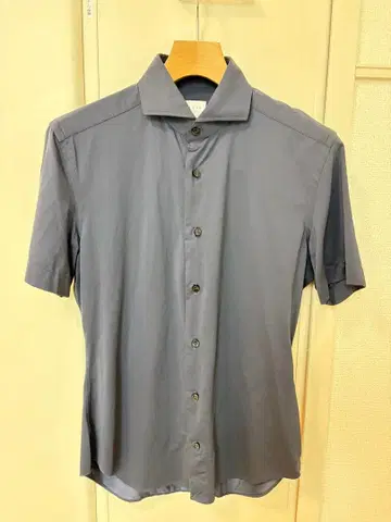 XACUS (자쿠스) 스트레치 반팔 셔츠 S 네이비