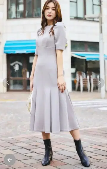 CELFORD 스트레치 분또 머메이드 원피스 모카 36 사이즈