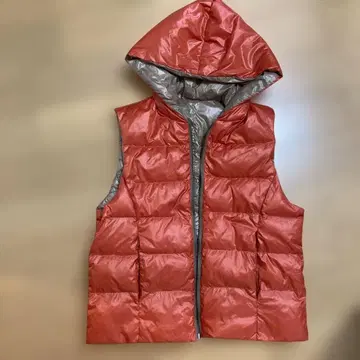 리버서블 다운 레드 베이지