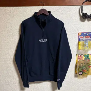Hotel Blue NYC CHAMPION QUARTER ZIP NAVY