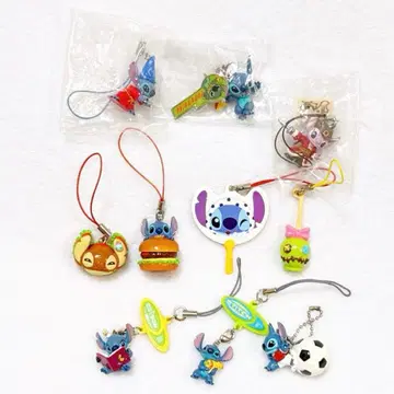 디즈니 스티치 햄버거 그림책 스트랩 키링 레어