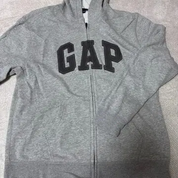 GAP 그레이 XL 후드티 프론트 지퍼