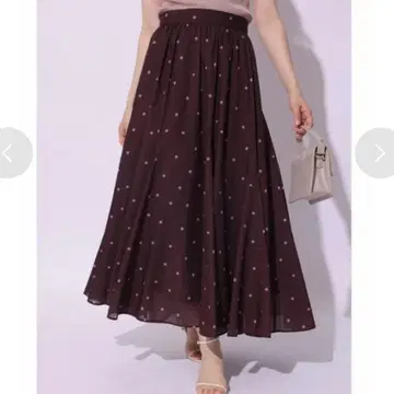 불규칙 밴드 포함 플레어 스커트 아푸와이저 리셰 브라운 새상품 스커트