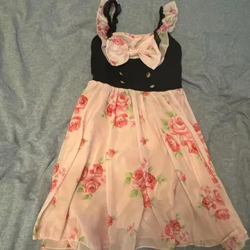 히메갸루 y2k 플라워 프린트 원피스