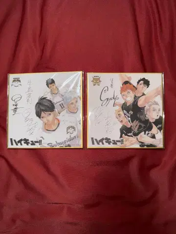 하이큐 완결 기념 색지 2장 세트