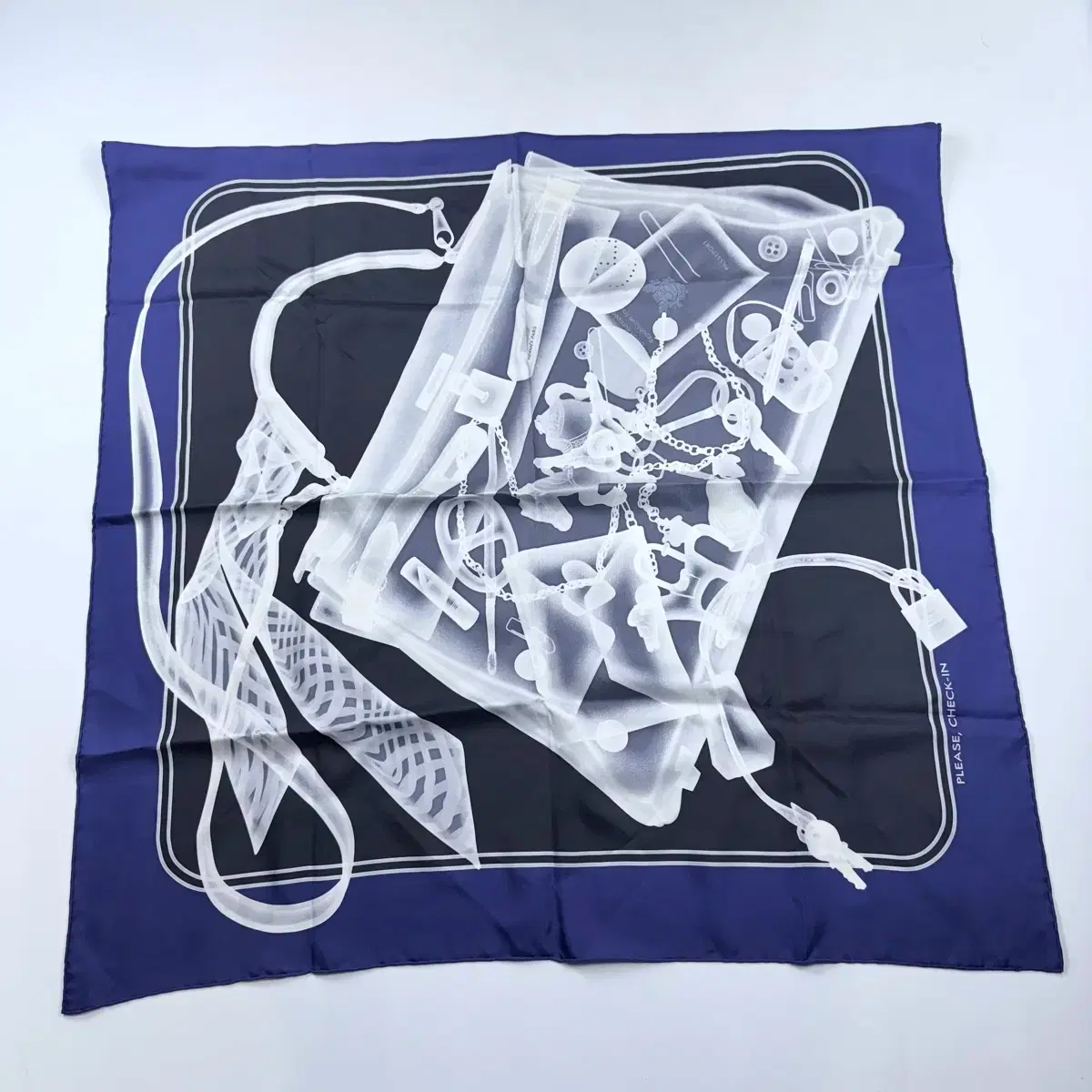 Hermes Check In Carre 90 100% Silk Scarf