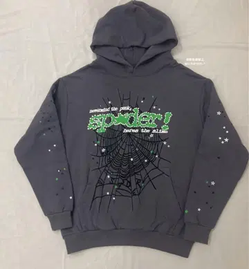 Sp5der 후드티 사이즈 S 윌리 웡카 착용 .