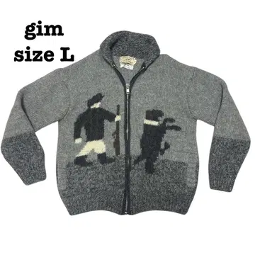 gim 울 100% 코위찬 니트 자켓 사이즈 L