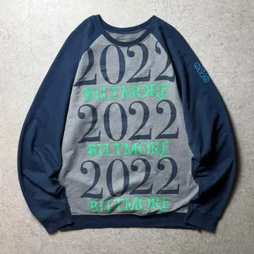 BILTMORE 맨투맨 빌트모어 스테이트 관광지 바이컬러 L