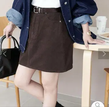 디스코트 코듀로이 미니 스커트