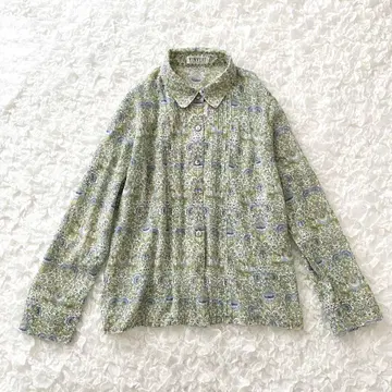 반베일 삼양상회 리버티 프린트 실크 100% 블라우스