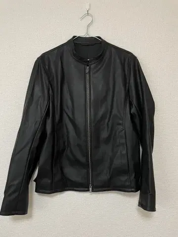 PLST 블랙 가죽 자켓