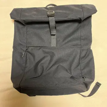 블랙 롤탑 백팩