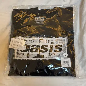 오아시스 T셔츠 Logo [ UK 디자인 ] Black 블랙 L 사이즈
