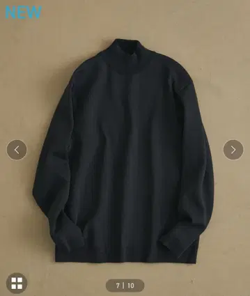 새상품급 PUBLIC TOKYO 바운드 울 미라노 리브 하이넥 니트