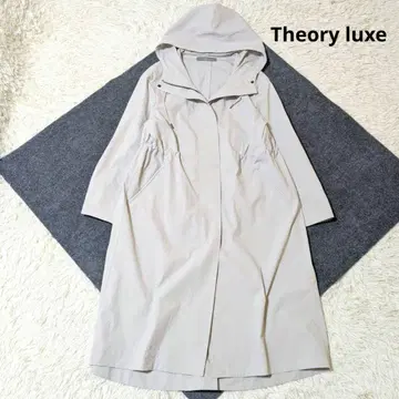 새상품급 띠어리 럭스 현행 롱 나일론 코트 베이지 S