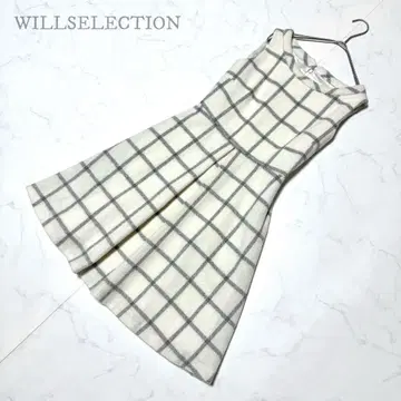 [ 새상품급 ] WILLSELECTION 격자 체크 턱 울 원피스 S
