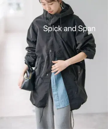 (새상품) Spick & Span 발수 스노우 카모 후드티 코트