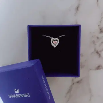 SWAROVSKI 스와로브스키 목걸이 하트 핑크 스톤