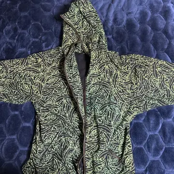 50duppies 풀 집업 후드티 올 패턴 그린 스트릿 아메카지