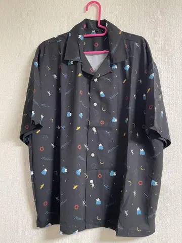 포르노그라피티 오픈 카라 셔츠 L 사이즈