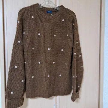 SHIPS 브라운 도트 니트 스웨터 S 사이즈