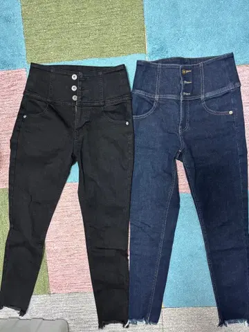 Heather 스키니 데님 2색 세트 M