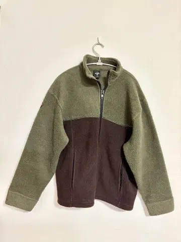 prAna 90s 플리스 자켓 S 올리브 그린/다크 브라운
