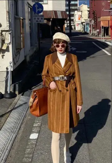 Tnewties [항구에서 기다릴게] 스트라이프 체스터 코트