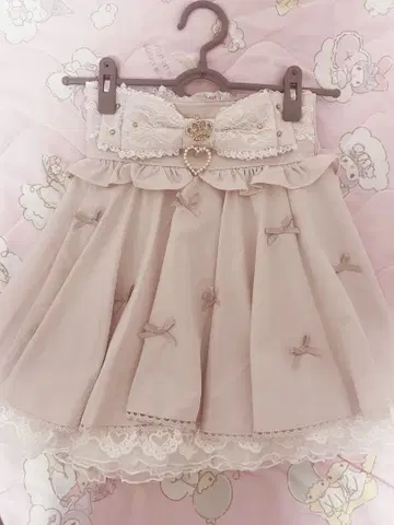 LIZLISA 메니 리본 생크 라 스커트 핑크 새상품급