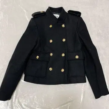 자라 블랙 더블 브레스트 자켓 골드 버튼 자켓