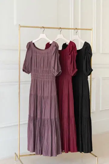 herlipto Two-Way Gathered Flare Dress